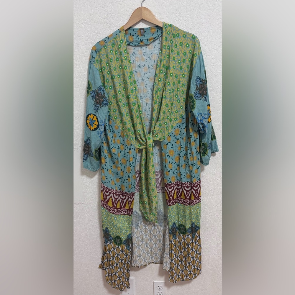 Bl^nk London linen blend long line kimono